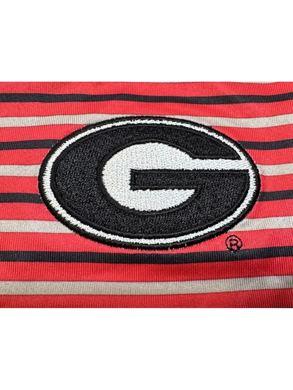 Nike Georgia Bulldogs University Red Tour Stripe Coaches Premium Polo Mens M NWT